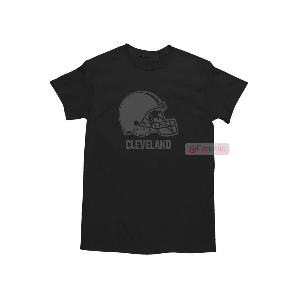 NEW Cleveland Browns Tonal Logo T-Shirt BLACK